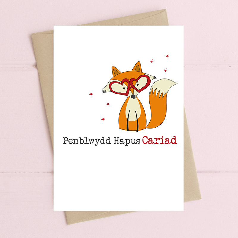 Penblwydd Hapus Cariad - Card