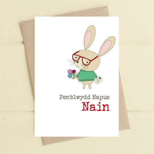 Penblwydd Hapus Nain - Bunny