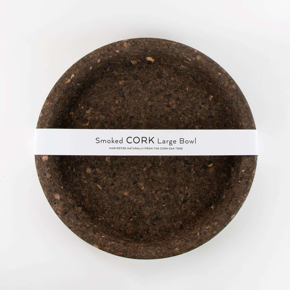 Tray/smoked cork bowl